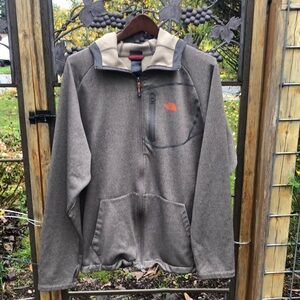 The North Face gray polyester zip front  hoodie size XL